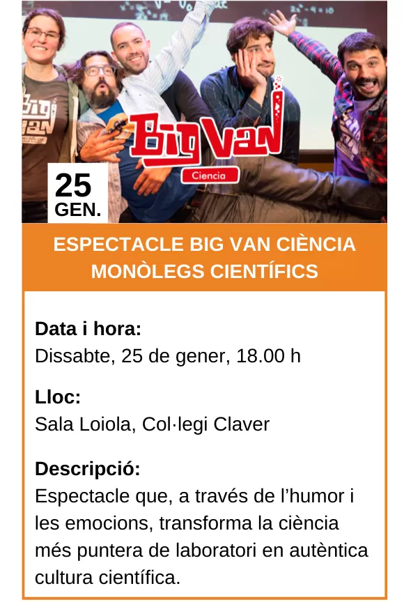 Agenda 25/01/2025 - Espectacle Big Van Ciència