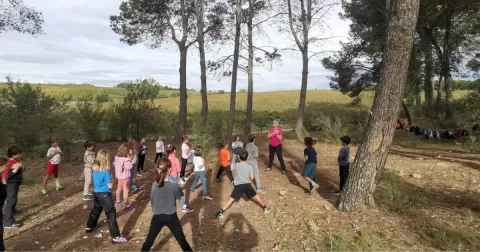 Jornada d'escola bosc d'alumnes de la PIN en el marc del projecte Claver Natura