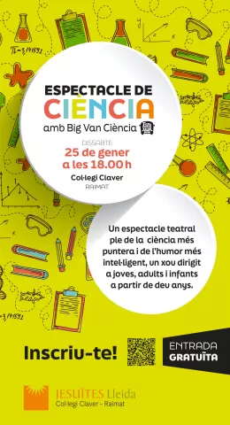 Espectacle de ciència Col·legi Claver 25/01/2025, 18 h