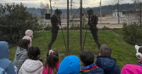 Visita de l'alumnat d'I5 al Parc Europa d'Almacelles en el marc del projecte "Escultura"