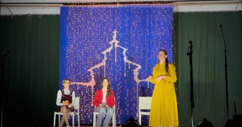 Alumnes de 4t ESO-TQE de l'assignatura de teatre a la Trobada d'Arts Escèniques i Música d'EDUCSI.