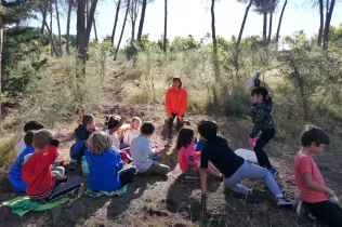 Jornada d'escola bosc d'alumnes de la PIN en el marc del projecte Claver Natura