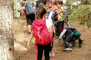 Jornada d'escola bosc d'alumnes de la PIN en el marc del projecte Claver Natura