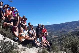 Sortida del grup CIM (Claver i Muntanya) a la Roca Regina, al congost de Terradets.