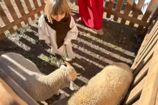 Escena del Pessebre Vivent al bosc del Claver, en la seva primera edició el 15 de desembre de 2024