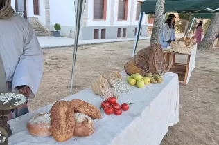 Escena del Pessebre Vivent al bosc del Claver, en la seva primera edició el 15 de desembre de 2024