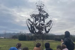 Visita de l'alumnat d'I5 al Parc Europa d'Almacelles en el marc del projecte "Escultura"