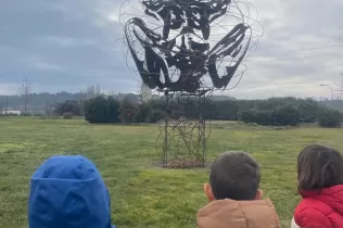 Visita de l'alumnat d'I5 al Parc Europa d'Almacelles en el marc del projecte "Escultura"