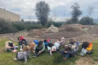 Visita de l'alumnat d'I5 al Parc Europa d'Almacelles en el marc del projecte "Escultura"